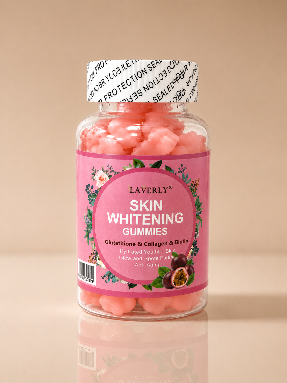 Gummies éclaircissantes - Skin Whitening Gummies – Glutathion, Collagène & Biotine (Pack 2 ou 3)