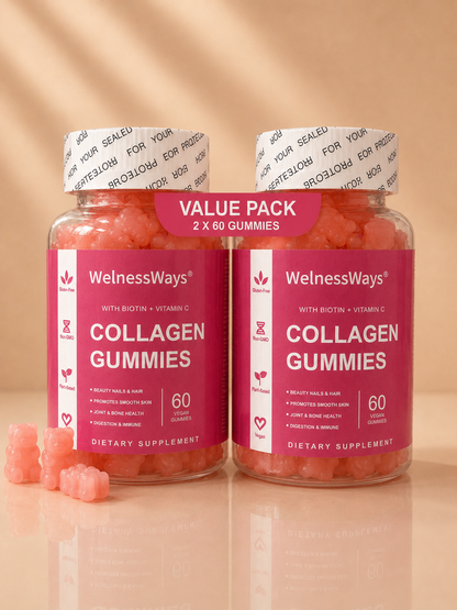 Gummies Collagène – Biotine & Vitamine C (Pack 2 ou 3)
