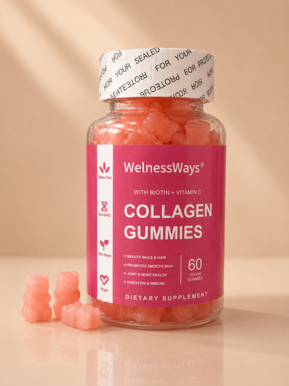 Gummies Collagène – Biotine & Vitamine C (Pack 2 ou 3)