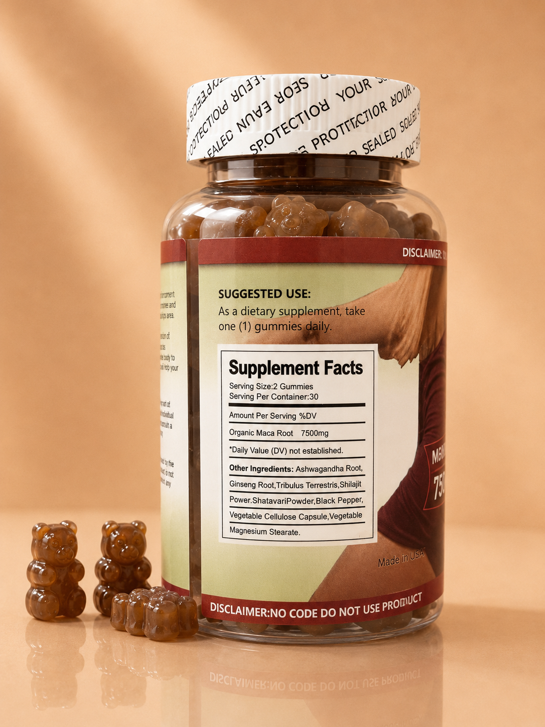 Gummies fessiers - Supreme Maca Plus – 7500 mg