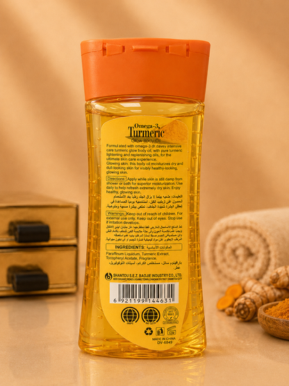 Huile Glow - Omega-3 Turmeric Glow Body Oil – 200 ml