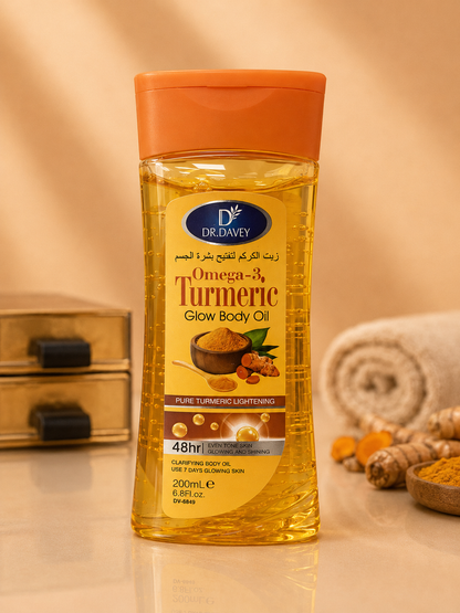 Huile Glow - Omega-3 Turmeric Glow Body Oil – 200 ml